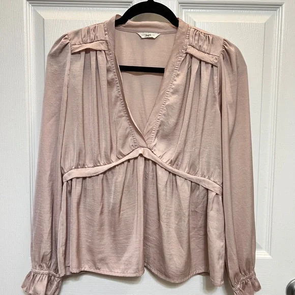 Lucky Brand Silky Babydoll Blouse - Picture 2 of 11